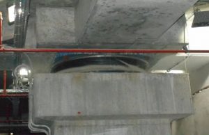 地下3階柱頭に設置されたFPS